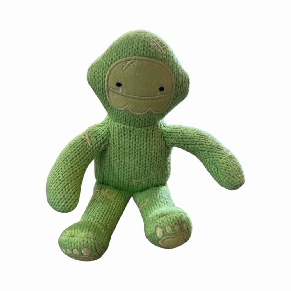 Slumberkins Frank Frankenstein KnitKin Plush Glow In The Dark Midnight Mischief